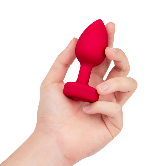 Красный анальный плаг с кристаллом-сердцем Vibrating Heart Shape Jewel Plug M-L Красный анальный плаг с кристаллом-сердцем Vibrating Heart Shape Jewel Plug M-L