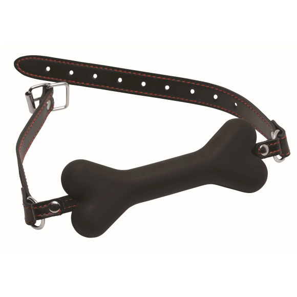 Черный кляп в форме косточки Hound Adjustable Dog Bone Gag Черный кляп в форме косточки Hound Adjustable Dog Bone Gag