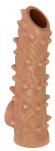 Телесная насадка с шипами и открытой головкой Nude Sleeve M - 12 см. Телесная насадка с шипами и открытой головкой Nude Sleeve M - 12 см.