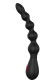 Черный вибромассажер для анальной стимуляции ANAL FLEXI BEADS - 21 см.