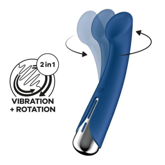 Синий вибратор для G-стимуляции Spinning G-Spot 1 - 17 см. Синий вибратор для G-стимуляции Spinning G-Spot 1 - 17 см.