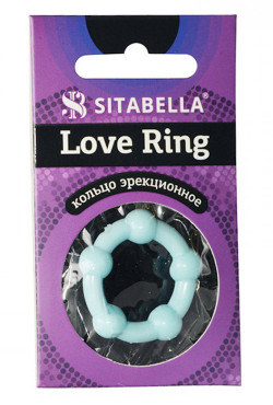 Цветное эрекционное кольцо Love Ring с бусинами