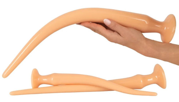 Набор из 3 телесных удлиненных анальных пробок Super Long Flexible Butt Plug Set Набор из 3 телесных удлиненных анальных пробок Super Long Flexible Butt Plug Set