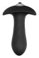 Черная анальная вибровтулка SINGLE SPEED DIAMOND PLUG - 9 см.