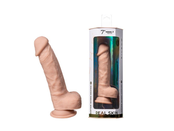 Телесный фаллоимитатор на присоске Real Skin Model 1 - 17,8 см. Телесный фаллоимитатор на присоске Real Skin Model 1 - 17,8 см.