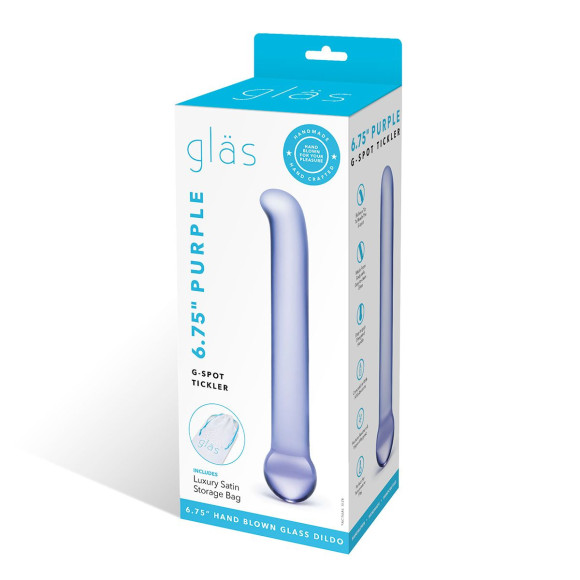 Гладкий стеклянный стимулятор G-Spot Tickler - 17 см. Гладкий стеклянный стимулятор G-Spot Tickler - 17 см.