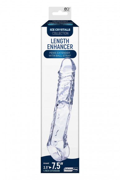 Прозрачная насадка-удлинитель Length Enhancer с подхватом - 22,3 см. Прозрачная насадка-удлинитель Length Enhancer с подхватом - 22,3 см.