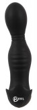 Черная анальная пробка с вибрацией, вращением и пультом ДУ RC Butt Plug with 2 Functions