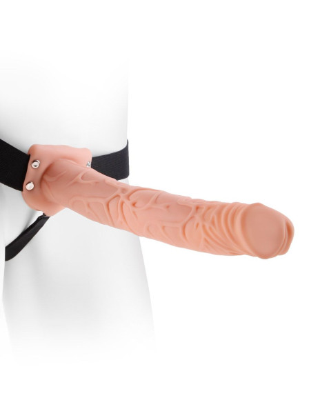Фаллопротез телесного цвета Hollow Strap-On - 29 см. Фаллопротез телесного цвета Hollow Strap-On - 29 см.