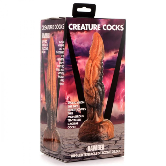 Фантазийный фаллоимитатор Ravager Rippled Tentacle Silicone Dildo - 20,3 см. Фантазийный фаллоимитатор Ravager Rippled Tentacle Silicone Dildo - 20,3 см.