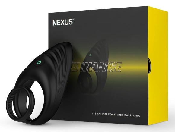 Черное эрекционное виброкольцо Nexus Enhance Черное эрекционное виброкольцо Nexus Enhance