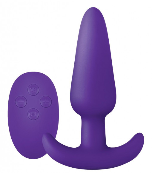 Фиолетовая анальная вибропробка с пультом ДУ Luxe Zenith Wireless Plug - 9,9 см. Фиолетовая анальная вибропробка с пультом ДУ Luxe Zenith Wireless Plug - 9,9 см.