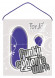 Фиолетовое виброяйцо FUNKY EGG ON A WIRE - 7,5 см.
