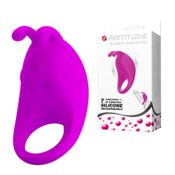 Лиловое эрекционное кольцо с вибрацией Rabbit Vibrator Лиловое эрекционное кольцо с вибрацией Rabbit Vibrator