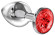 Большая серебристая анальная пробка Diamond Red Sparkle Large с красным кристаллом - 8 см. Большая серебристая анальная пробка Diamond Red Sparkle Large с красным кристаллом - 8 см.