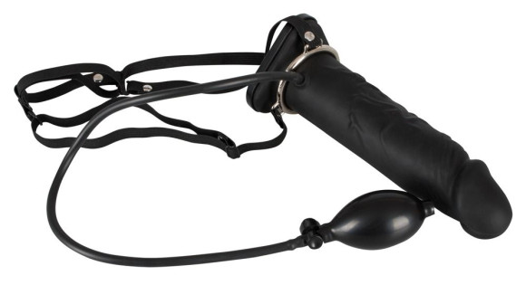 Полый страпон с эффектом увеличения Inflatable Strap-On - 18,5 см. Полый страпон с эффектом увеличения Inflatable Strap-On - 18,5 см.