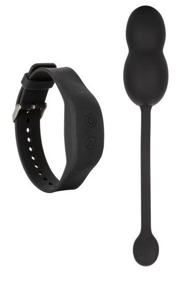 Черные вагинальные виброшарики с браслетом-пультом Wristband Remote Ultra-Soft Kegel System Черные вагинальные виброшарики с браслетом-пультом Wristband Remote Ultra-Soft Kegel System