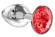 Малая серебристая анальная пробка Diamond Red Sparkle Small с красным кристаллом - 7 см. Малая серебристая анальная пробка Diamond Red Sparkle Small с красным кристаллом - 7 см.