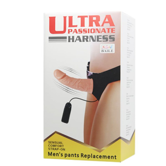 Реалистичный полый фаллоимитатор на трусиках Ultra Passionate Harness - 15 см. Реалистичный полый фаллоимитатор на трусиках Ultra Passionate Harness - 15 см.