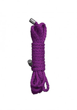 Фиолетовая нейлоновая веревка для бандажа Kinbaku Mini - 1,5 м. Фиолетовая нейлоновая веревка для бандажа Kinbaku Mini - 1,5 м.