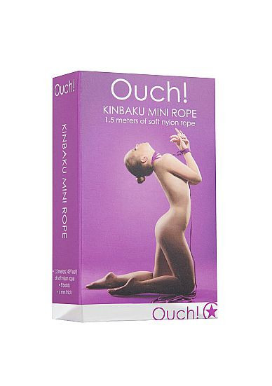 Фиолетовая нейлоновая веревка для бандажа Kinbaku Mini - 1,5 м.