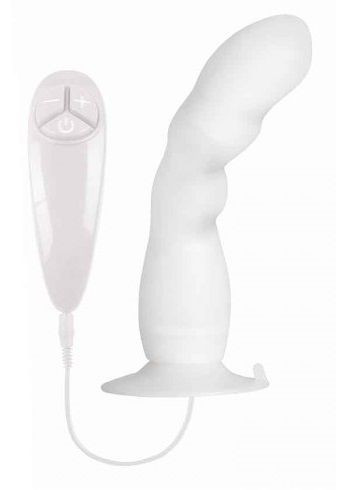 Белый вибратор для G-точки BUNNY ICY - 18 см. Белый вибратор для G-точки BUNNY ICY - 18 см.