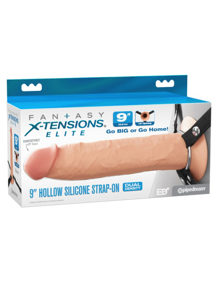 Телесный пустотелый фаллопротез 9’’ Hollow Silicone Strap-On - 24,1 см. Телесный пустотелый фаллопротез 9’’ Hollow Silicone Strap-On - 24,1 см.
