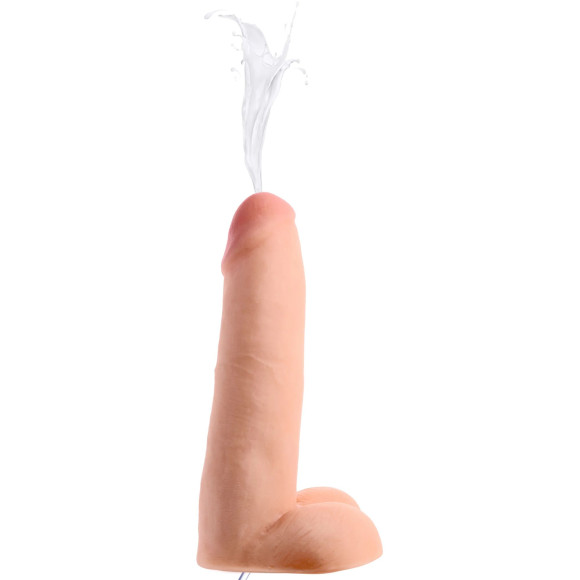 Телесный фаллоимитатор с имитацией эякуляции 8 Inch Squirting Dildo with Syringe - 20,3 см. Телесный фаллоимитатор с имитацией эякуляции 8 Inch Squirting Dildo with Syringe - 20,3 см.