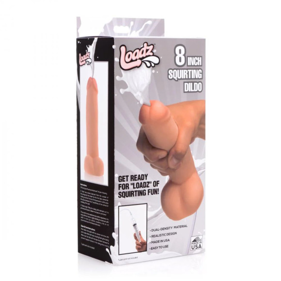 Телесный фаллоимитатор с имитацией эякуляции 8 Inch Squirting Dildo with Syringe - 20,3 см. Телесный фаллоимитатор с имитацией эякуляции 8 Inch Squirting Dildo with Syringe - 20,3 см.