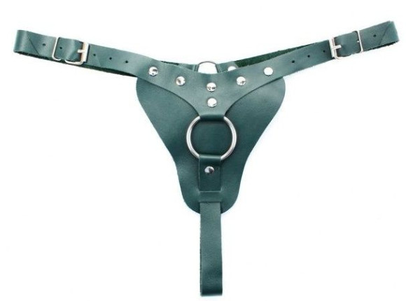 Изумрудные трусики с кольцом для насадок Emerald Panties Изумрудные трусики с кольцом для насадок Emerald Panties