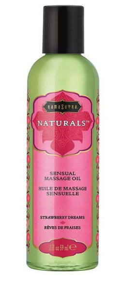 Массажное масло Naturals Strawberry Dreams с ароматом клубники - 59 мл. Массажное масло Naturals Strawberry Dreams с ароматом клубники - 59 мл.