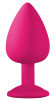 Большая розовая анальная пробка Emotions Cutie Large с фиолетовым кристаллом - 10 см. Большая розовая анальная пробка Emotions Cutie Large с фиолетовым кристаллом - 10 см.