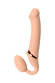 Телесный безремневой вибрострапон Vibrating Bendable Strap-On - size L Телесный безремневой вибрострапон Vibrating Bendable Strap-On - size L