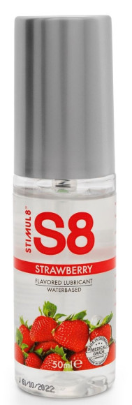Лубрикант S8 Flavored Lube со вкусом клубники - 50 мл. Лубрикант S8 Flavored Lube со вкусом клубники - 50 мл.