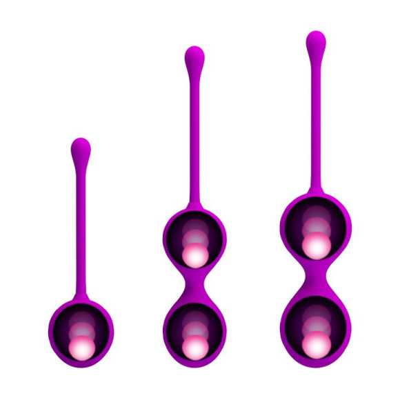 Набор лиловых вагинальных шариков Kegel Ball Набор лиловых вагинальных шариков Kegel Ball