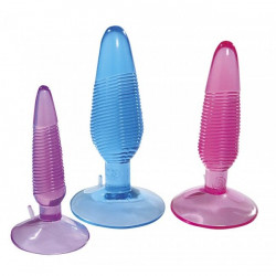 Набор из трех анальных пробок Twirly Trio Jelly Arousal Butt Plugs