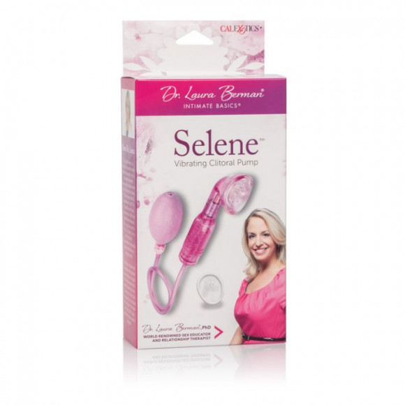 Клиторальная помпа с насадками и вибрацией Dr. Laura Berman Selene Vibrating Clitoral Pump