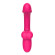 Розовый изогнутый вибромассажёр с имитацией мошонки - 20,4 см. Розовый изогнутый вибромассажёр с имитацией мошонки - 20,4 см.