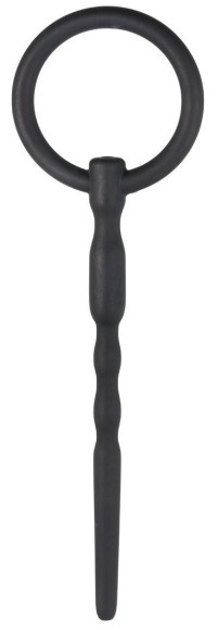 Черный уретральный плаг Silicone Penis Plug With Pull Ring - 13,5 см. Черный уретральный плаг Silicone Penis Plug With Pull Ring - 13,5 см.