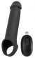 Черная вибронасадка для пениса с хомутом для мошонки и пультом ДУ Remote Controlled Penis Extension