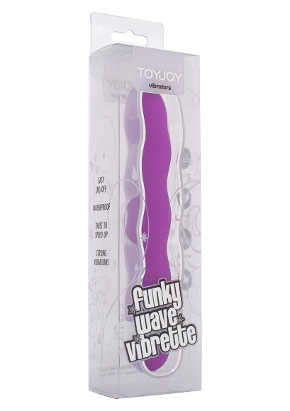 Пурпурный вибратор Funky Wave - 19 см. Пурпурный вибратор Funky Wave - 19 см.