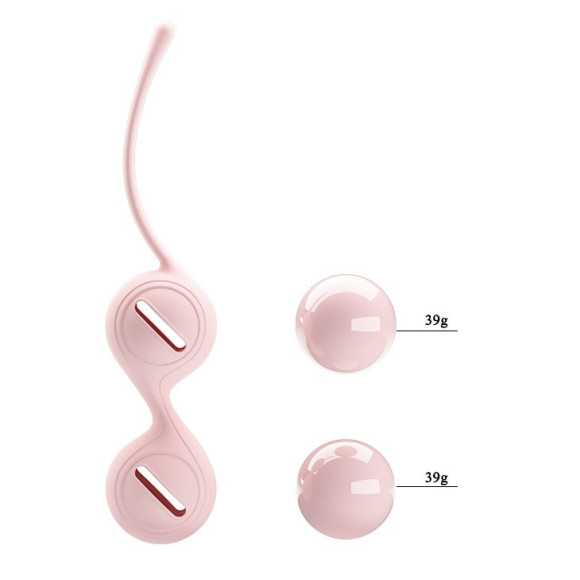 Нежно-розовые вагинальные шарики на сцепке Kegel Tighten Up I Нежно-розовые вагинальные шарики на сцепке Kegel Tighten Up I