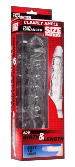 Прозразная закрытая насадка на пенис с поддержкой мошонки Clearly Ample Penis Enhancer - 22 см. Прозразная закрытая насадка на пенис с поддержкой мошонки Clearly Ample Penis Enhancer - 22 см.
