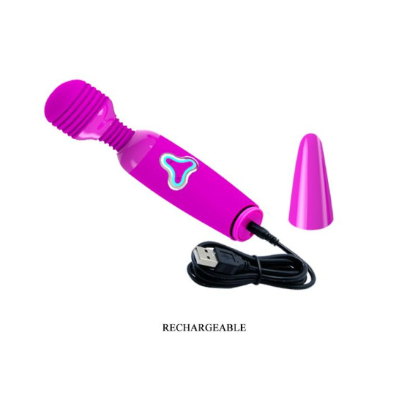 Лиловый вибромассажер Flirtatious Wand - 25 см. Лиловый вибромассажер Flirtatious Wand - 25 см.