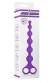 Фиолетовая анальная цепочка 8 Inch Ribbed Silicone Anal Beads - 26 см.