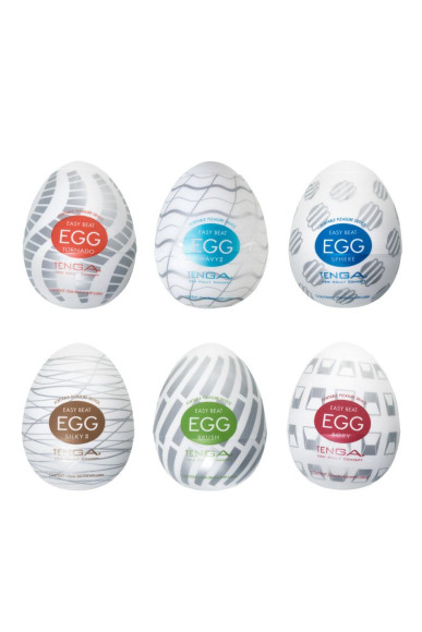 Набор из 6 мастурбаторов Tenga EGG III с различным рельефом Набор из 6 мастурбаторов Tenga EGG III с различным рельефом