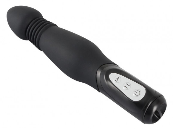 Чёрный анальный вибратор Thrusting Anal Vibe - 23,5 см. Чёрный анальный вибратор Thrusting Anal Vibe - 23,5 см.