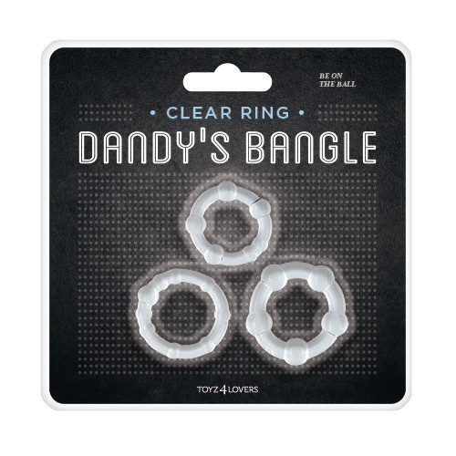 Набор из 3 прозрачный эрекционных колец KIT 3 COCK RING BE ON THE BALL CLEAR