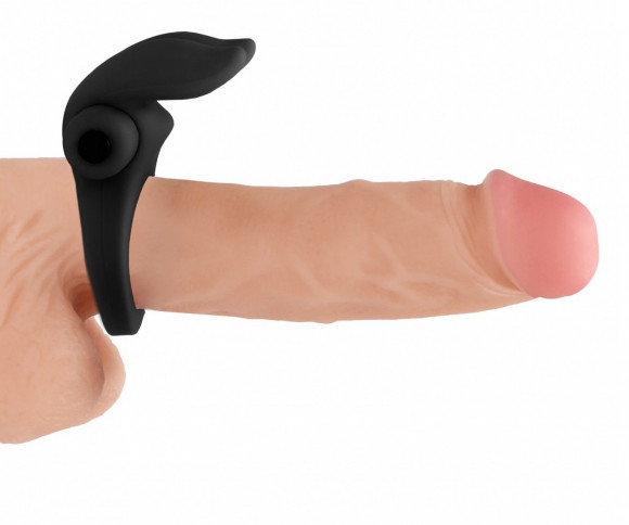 Черное эрекционное виброкольцо Bunny Silicone Cockring With Stimulating Ears Черное эрекционное виброкольцо Bunny Silicone Cockring With Stimulating Ears