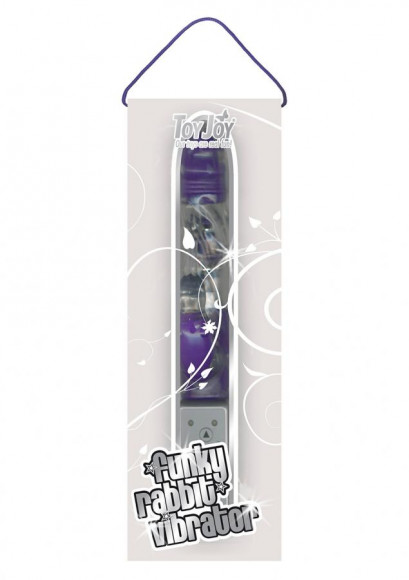 Фиолетовый Hi-tech вибратор Funky Rabbit Dark Purple - 22 см. Фиолетовый Hi-tech вибратор Funky Rabbit Dark Purple - 22 см.